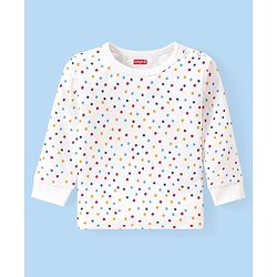 Babyhug Full Sleeves Vest Pullover & Bottom Thermal Wear Combo Star Print Pack Of 3 - Off White