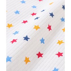 Babyhug Full Sleeves Vest Pullover & Bottom Thermal Wear Combo Star Print Pack Of 3 - Off White