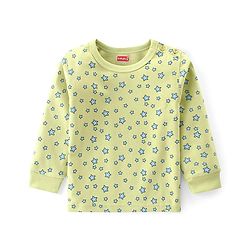 Babyhug Full Sleeve & Sleeveless Thermal Vests & Pant Set With Star Print - Green