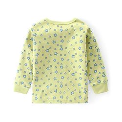 Babyhug Full Sleeve & Sleeveless Thermal Vests & Pant Set With Star Print - Green