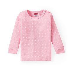 Babyhug Full Sleeves Thermal Vests & Pant Set with Polka Dots Print Pack Of 3 - Pink