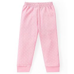 Babyhug Full Sleeves Thermal Vests & Pant Set with Polka Dots Print Pack Of 3 - Pink