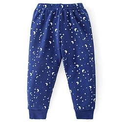 Babyhug Full Sleeve & Sleeveless Thermal Vests & Pant Set With Space Theme Print - Blue