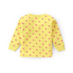 Babyhug Full Sleeve & Sleeveless Thermal Vests & Pant Set With Floral Print - Green
