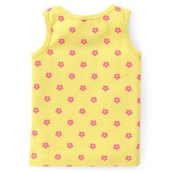Babyhug Full Sleeve & Sleeveless Thermal Vests & Pant Set With Floral Print - Green