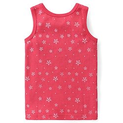 Babyhug Cotton Full Sleeves & Sleeveless Thermal Vests & Pant Set with Snow Print - Pink