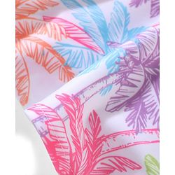 Babyhug Sleeveless Frock Style Swimsuit With Palm Tree Print- Multicolor