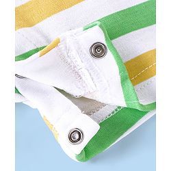 Babyhug 100% Cotton Half Sleeves Rompers Crocodile Print Pack of 2 - Multicolour