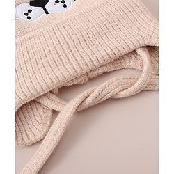 Babyhug Woollen Cap With Tiger Design - Blue