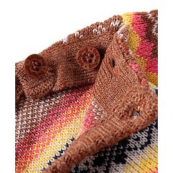 Babyhug Knitted Full Sleeves Sweater Set with Intarsia Design - Multicolour