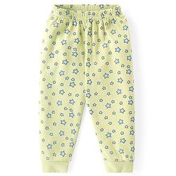 Babyhug Front Open Full Sleeve Vest and Legging Thermal Wear Star Printed Combo Set -Lime Green