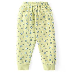Babyhug Front Open Full Sleeve Vest and Legging Thermal Wear Star Printed Combo Set -Lime Green