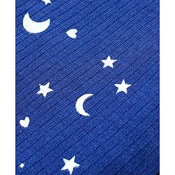 Babyhug Full Sleeves Front Open Vest & Leggings Set Star Print - Navy Blue