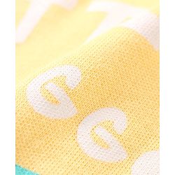 Babyhug Interlock Knit Full Sleeves Sleepsuit with JCB Print - Yellow