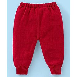 Babyhug Knitted Full Sleeves Striped Baby Sweater Set with Cap & Booties - White & Red