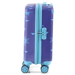 Babyhug Disney Frozen Hard Sided Kids Trolley Luggage Bag with Wheels Blue - 18 Inch