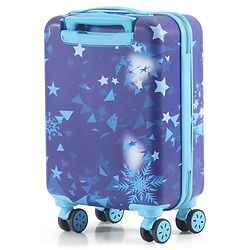 Babyhug Disney Frozen Hard Sided Kids Trolley Luggage Bag with Wheels Blue - 18 Inch