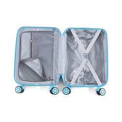 Babyhug Disney Frozen Hard Sided Kids Trolley Luggage Bag with Wheels Blue - 18 Inch