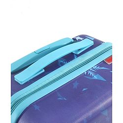 Babyhug Disney Frozen Hard Sided Kids Trolley Luggage Bag with Wheels Blue - 18 Inch