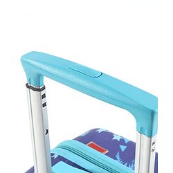Babyhug Disney Frozen Hard Sided Kids Trolley Luggage Bag with Wheels Blue - 18 Inch