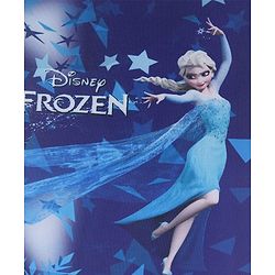 Babyhug Disney Frozen Hard Sided Kids Trolley Luggage Bag with Wheels Blue - 18 Inch