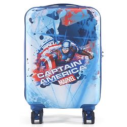 Babyhug Disney Frozen Hard Sided Kids Trolley Luggage Bag with Wheels Blue - 18 Inch