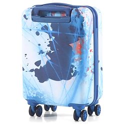 Babyhug Disney Frozen Hard Sided Kids Trolley Luggage Bag with Wheels Blue - 18 Inch