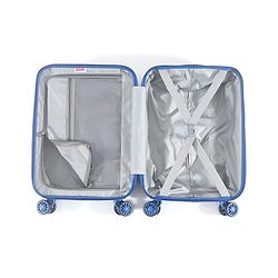 Babyhug Disney Frozen Hard Sided Kids Trolley Luggage Bag with Wheels Blue - 18 Inch