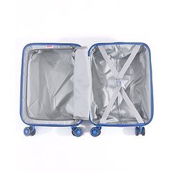 Babyhug Disney Frozen Hard Sided Kids Trolley Luggage Bag with Wheels Blue - 18 Inch