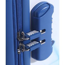 Babyhug Disney Frozen Hard Sided Kids Trolley Luggage Bag with Wheels Blue - 18 Inch