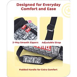 Babyhug Marvel Original Travel Bag - White| GYM Bag| Adjustable Shoulder Strap| Water Proof| Durable Zippers