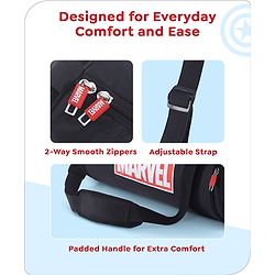 Babyhug Marvel Original Travel Bag - White| GYM Bag| Adjustable Shoulder Strap| Water Proof| Durable Zippers