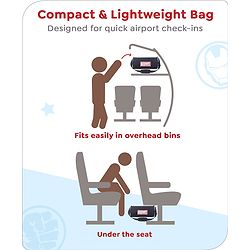 Babyhug Marvel Original Travel Bag - White| GYM Bag| Adjustable Shoulder Strap| Water Proof| Durable Zippers