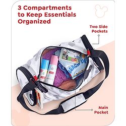 Babyhug Marvel Original Travel Bag - White| GYM Bag| Adjustable Shoulder Strap| Water Proof| Durable Zippers