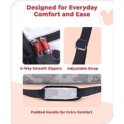 Babyhug Marvel Original Travel Bag - White| GYM Bag| Adjustable Shoulder Strap| Water Proof| Durable Zippers