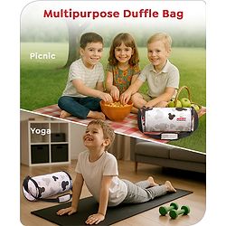 Babyhug Marvel Original Travel Bag - White| GYM Bag| Adjustable Shoulder Strap| Water Proof| Durable Zippers