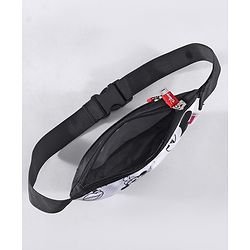 Babyhug Disney Spacious Waist Bag With Mickey Mouse Print - Black & White