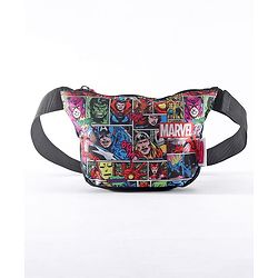 Babyhug Marvel Spacious Waist Bag With Avengers Print - Multicolour