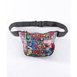 Babyhug Marvel Spacious Waist Bag With Avengers Print - Multicolour