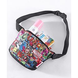 Babyhug Marvel Spacious Waist Bag With Avengers Print - Multicolour
