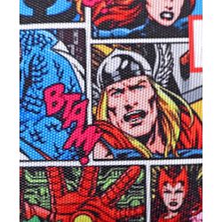 Babyhug Marvel Spacious Waist Bag With Avengers Print - Multicolour