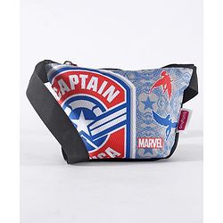 Babyhug Disney Spacious Waist Bag With Mickey Mouse Print - Black & White