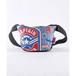 Babyhug Disney Spacious Waist Bag With Mickey Mouse Print - Black & White