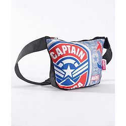 Babyhug Disney Spacious Waist Bag With Mickey Mouse Print - Black & White