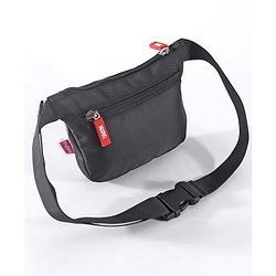Babyhug Disney Spacious Waist Bag With Mickey Mouse Print - Black & White