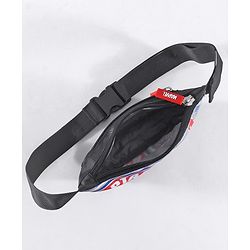 Babyhug Disney Spacious Waist Bag With Mickey Mouse Print - Black & White