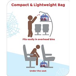 Babyhug Marvel Spider Man Kids Travel Duffel Trolley Bag - Blue| Stylsh & Practical| Durable Zippers| Smooth Wheels| Telescopic Trolley Handle| Adjustable Shoulder Strap