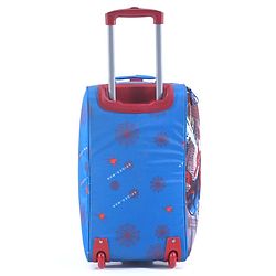 Babyhug Marvel Spider Man Kids Travel Duffel Trolley Bag - Blue| Stylsh & Practical| Durable Zippers| Smooth Wheels| Telescopic Trolley Handle| Adjustable Shoulder Strap