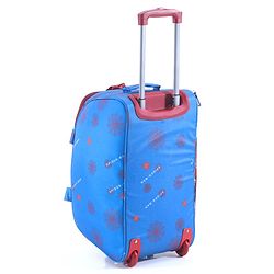 Babyhug Marvel Spider Man Kids Travel Duffel Trolley Bag - Blue| Stylsh & Practical| Durable Zippers| Smooth Wheels| Telescopic Trolley Handle| Adjustable Shoulder Strap