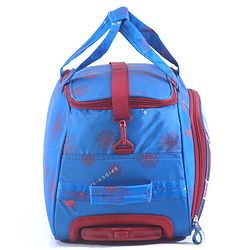 Babyhug Marvel Spider Man Kids Travel Duffel Trolley Bag - Blue| Stylsh & Practical| Durable Zippers| Smooth Wheels| Telescopic Trolley Handle| Adjustable Shoulder Strap